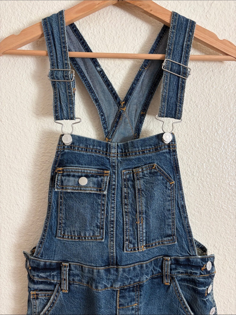 Pilcro The Lex Overall Distressed Blue Denim Women's Overalls - Picture 3 of 7
